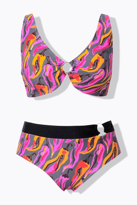 Immagine prodotto Ulla Popken Bikini con peperoncini, coppe morbide, anello e materiale riciclato (42)