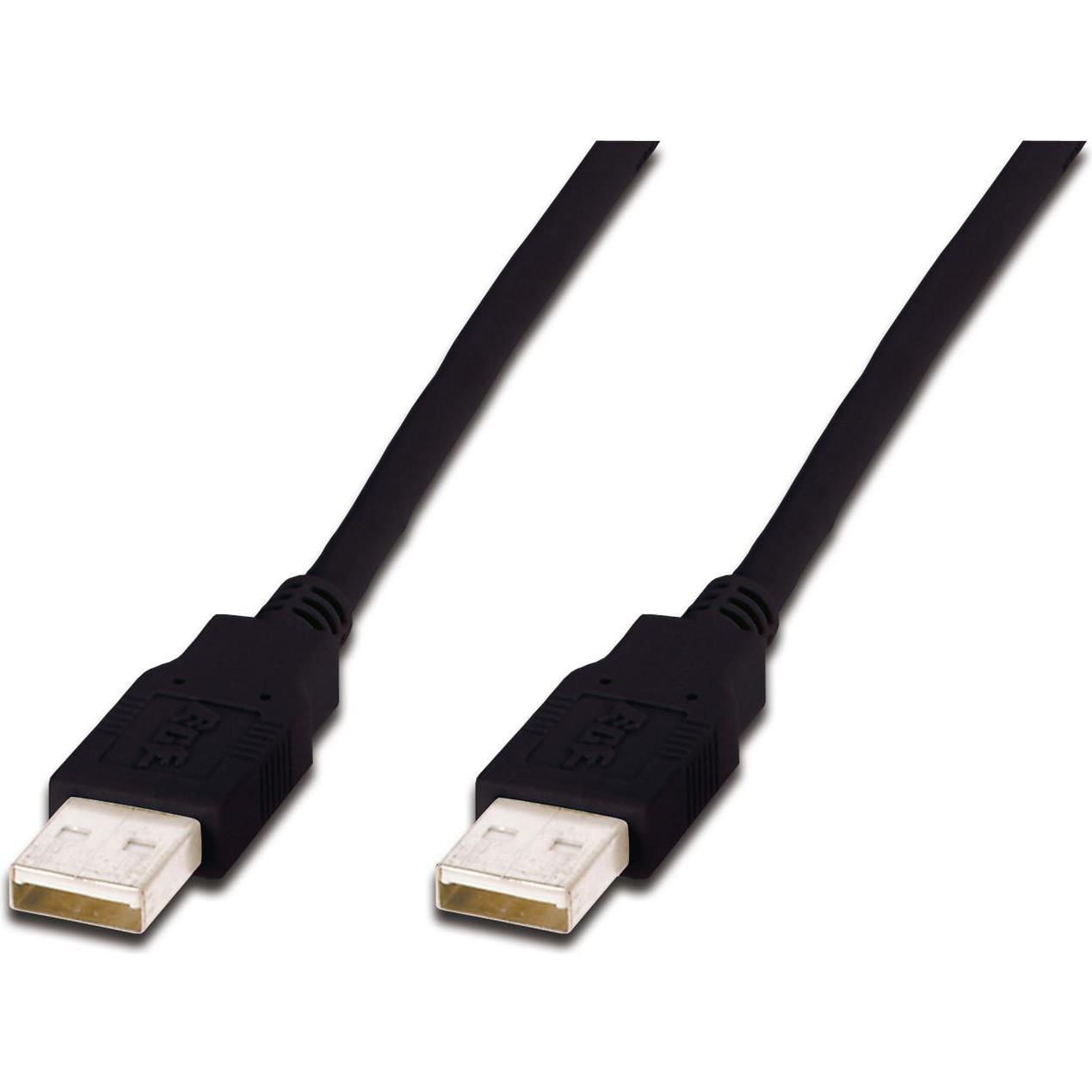 Thumbnail - Digitus ASSMANN USB Anschlusskabel Typ A St/St 1,8m USB 2.0 kompatibel sw (1.80 m, USB 2.0), USB Kabel