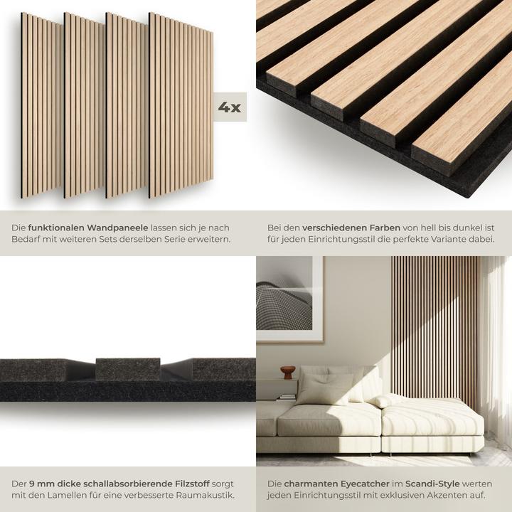 Produktbild tectake Akustikpaneele Sonic Wall II (50 x 110 cm)