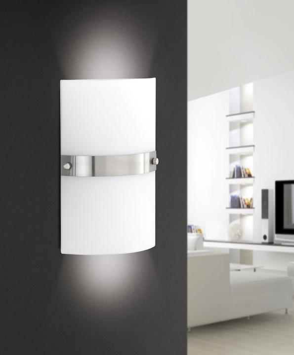 Produktbild Paul Neuhaus LED Wandleuchte Square Wandlampe Glas Weiss Opal matt, 2x E14 Klassisch (E14)