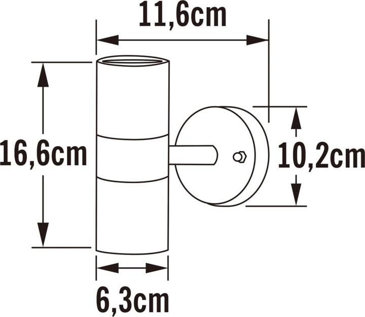Immagine prodotto Konstsmide Lampada da parete per esterni alogena GU11 (GU10, IP44)