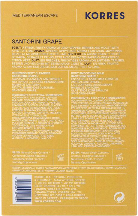 Image du produit Korres Kit de soins corporels Santorini Grape (Set soin du corps)
