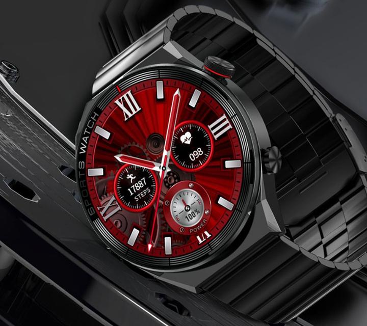 Productafbeelding RNCE99-2 Zwart-Zwart + Zwart Siliconen Bandje (47 mm)