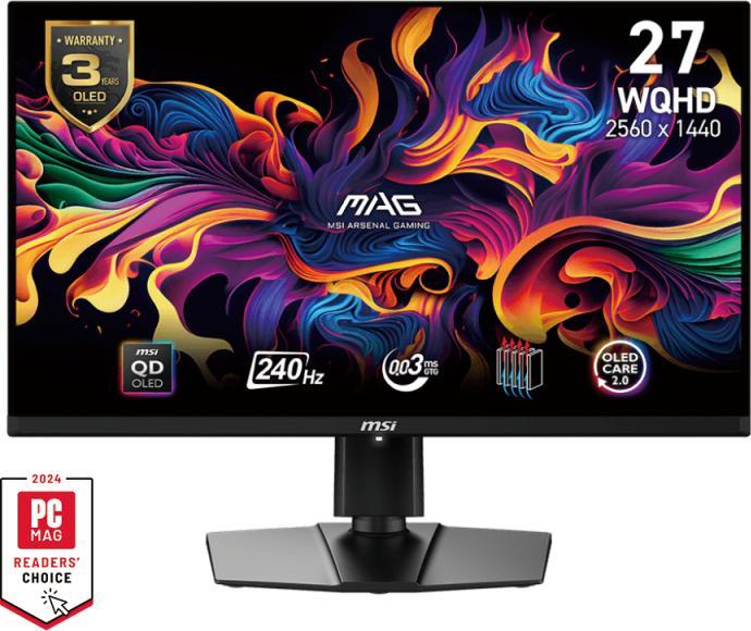 Produktbild MSI MAG 271QPXDE QD-OLED E2 (2560 x 1440 Pixel, 26.50")