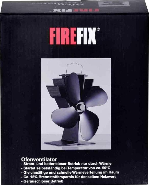 Produktbild FireFix 2100 Kaminofen-Ventilator (stromlos), Schwarz