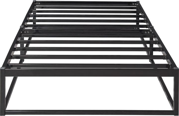 Immagine prodotto En.Casa Letto in metallo Trerunta con materasso 90 x 200 cm in acciaio nero (90 x 200 cm)