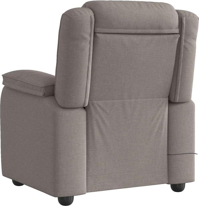 Immagine prodotto vidaXL Poltrona massaggiante Tessuto Taupe Poltrona TV massaggiante Poltrona con funzione massaggio