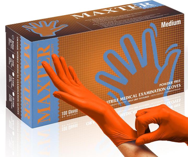 Image du produit NoName Gants en nitrile non poudrés MAXTER 7.0, 90 pces, taille XL, orange (XL)