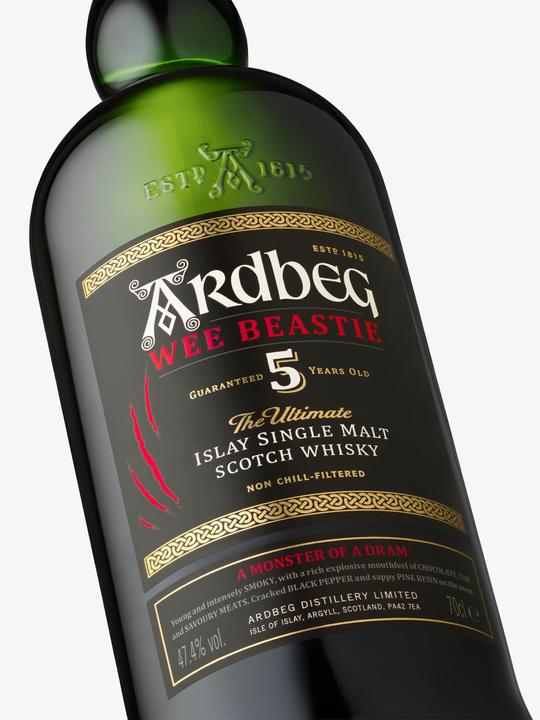 Actual product image Ardbeg Single Malt Wee Beastie (Single Malt, Scotch whisky, 1 x 70 cl)