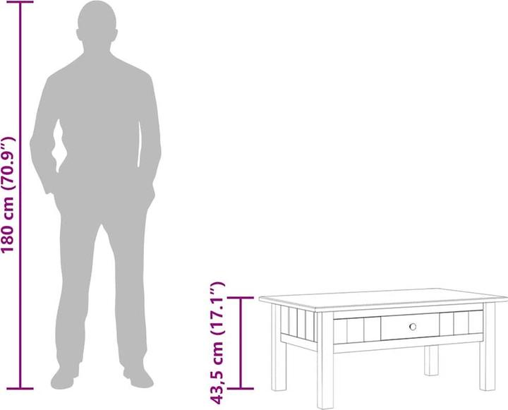 Immagine prodotto vidaXL Beistelltisch (100 x 60 x 45 cm)