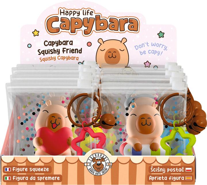 Image du produit Trendhaus Porte-clés squeezy capybara Happy Life