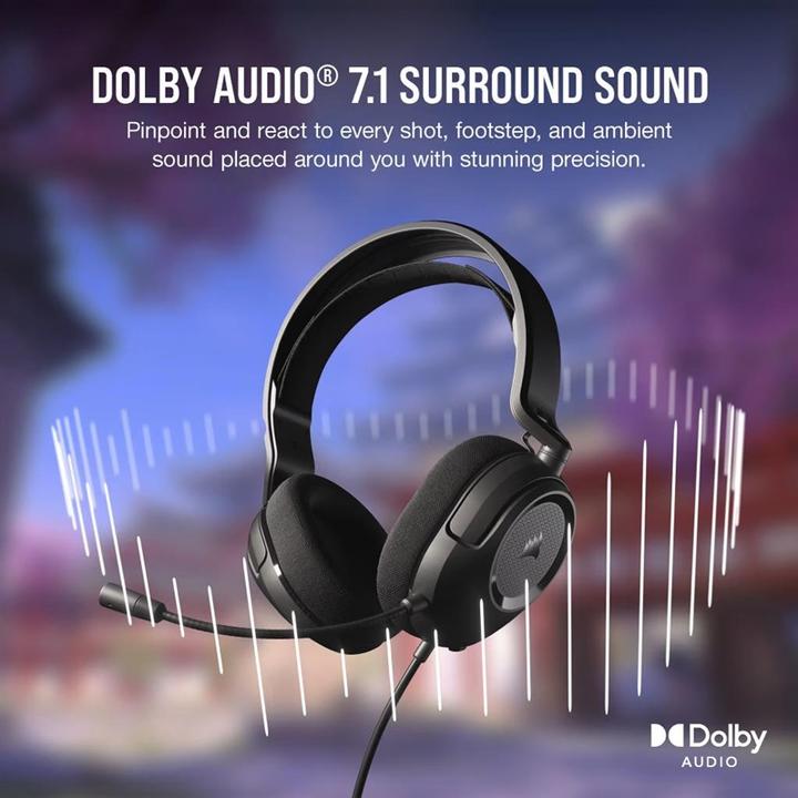 Produktbild Corsair HS35 SURROUND v2 Headset Wired Head-band Gaming Black (Kabelgebunden)