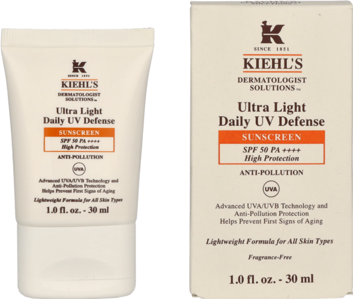 Actual product image Kiehl's Ultra Light Daily UV Defence SPF50 (Suntan cream, SPF 50, 30 ml, 52 g)