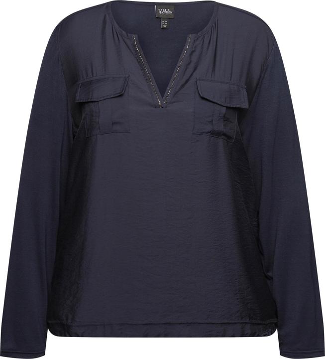 Produktbild Ulla Popken Blusenshirt, Ziersteine, Tunika-Ausschnitt, Langarm (42, 44)