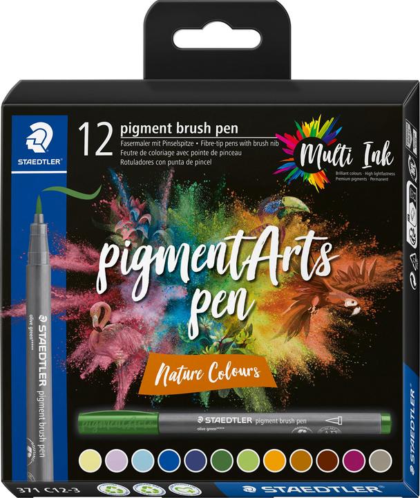 Image du produit Staedtler Feutre de coloriage à pointe pinceau (Couleurs pastel, 12 x)