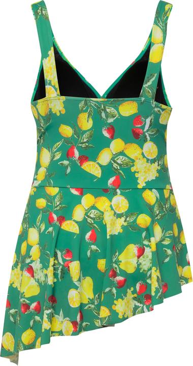 Produktbild Ulla Popken Badekleid, Zitronen, Softcups, asymmetrischer Saum (60)