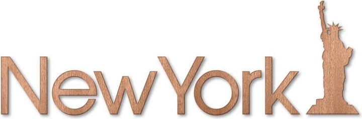 Produktbild Trenddeko Schriftzug New York mit Freiheitsstatue (31 x 10 cm)