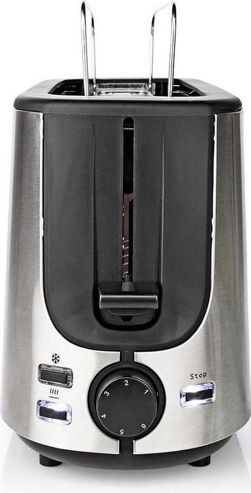 Actual product image Nedis Toaster stainless steel series 1 slot Browning levels: 6 Defrost function Bread roll attachment