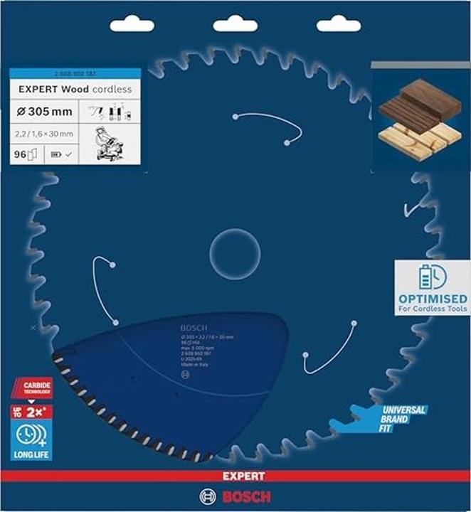 Productafbeelding Bosch Professional Zubehör EXPERT Wood Kreissägeblatt, 305x30 mm, T96