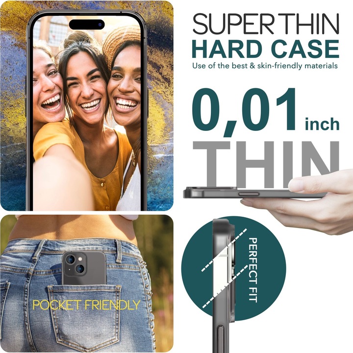 Actual product image Nalia Extremely Thin 0.3mm Matt Hardcase (Apple iPhone 15 Plus)