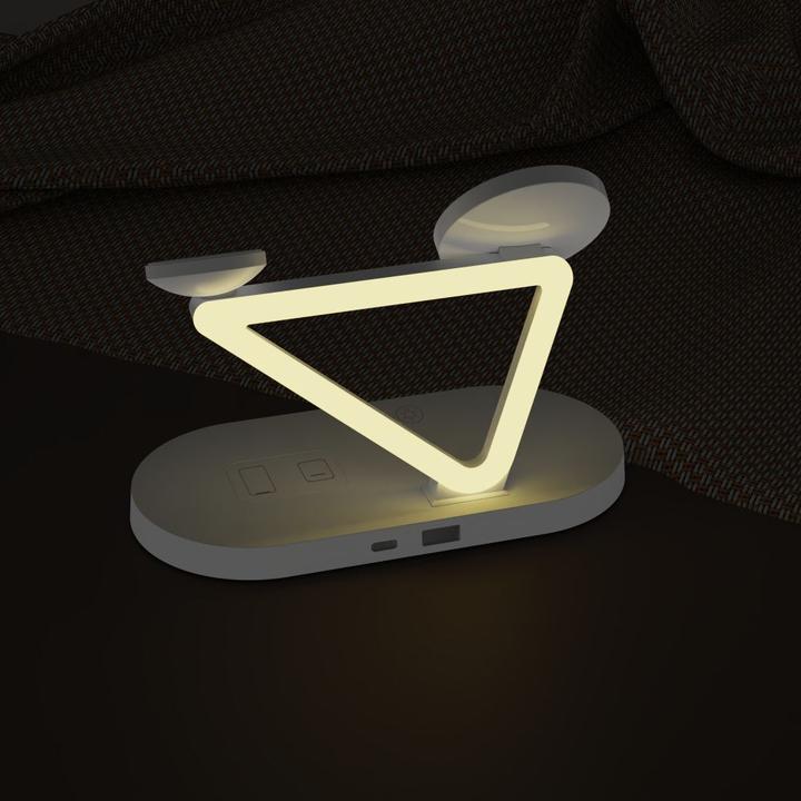 Produktbild Tech-Protect QI15W-A41 3in1 Wireless Charger with MagSafe for Apple Devices - White (15 W)