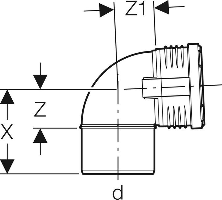 Actual product image Geberit Silent-PP bend 87.5° d32