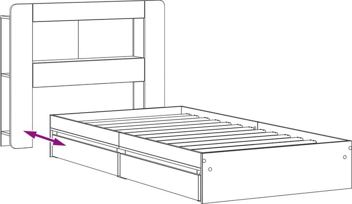 Produktbild vidaXL Bettrahmen (90 x 190 cm)