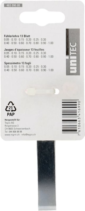 Actual product image Unitec Feeler gauge (0.10 cm)