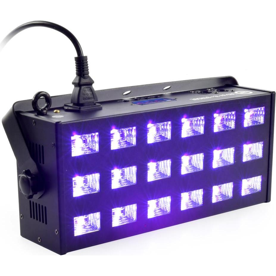 Light4Me Scheinwerfer + Stroboskop LED UV 18x3W DMX (LED), Faro