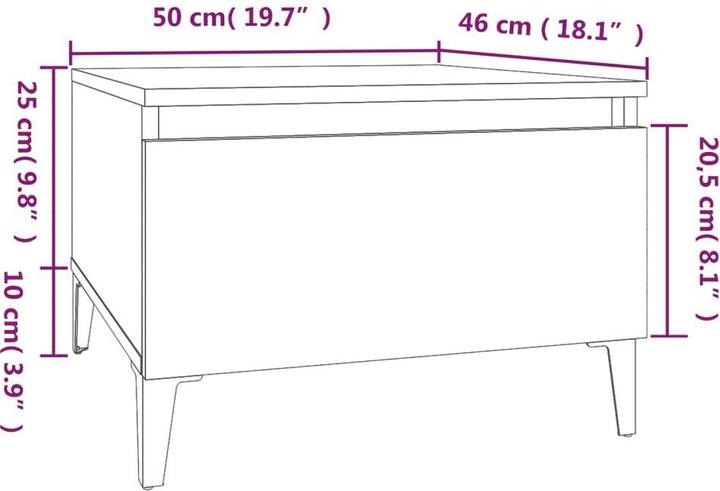 Image du produit vidaXL Beistelltisch (50 x 46 x 35 cm)