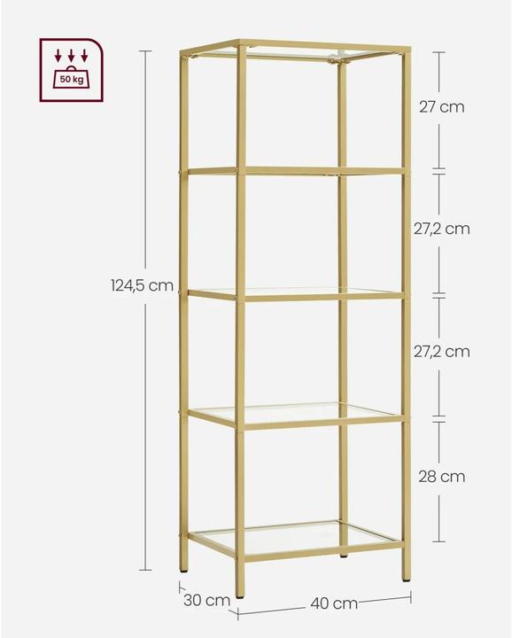Actual product image Vasagle Luis X (40 x 30 x 124.5 cm)