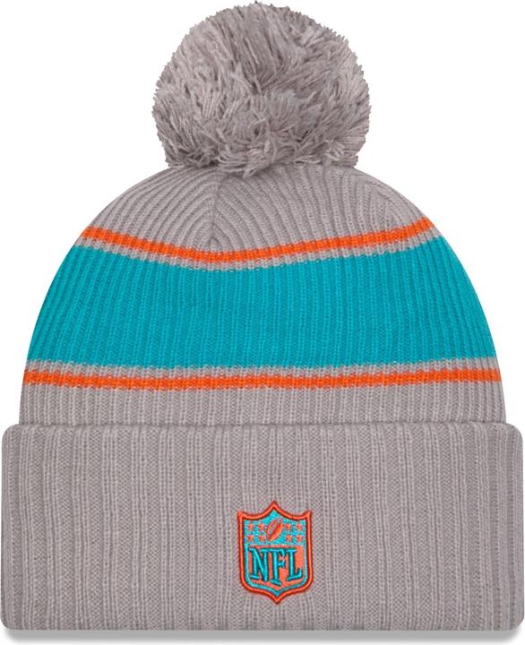 Produktbild New Era NFL Sideline Winter Mütze Miami Dolphins Grau