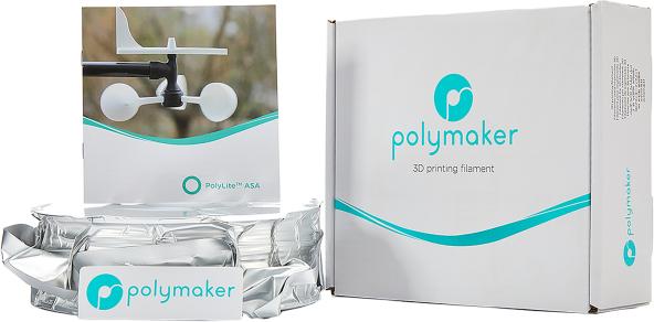 Image du produit Polymaker PolyLite ASA - Rouge - 1.75mm (ASA, 1.75 mm, 1000 g)