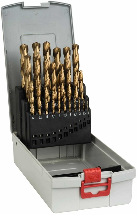 Bosch Professional Zubehör Metallbohrer-Set HSS-TiN, ProBox, 25-teilig (1 mm, 1.5 mm, 2 mm, 2.5 mm, 3 mm, 3.5 mm, 4 mm, 4.5 mm, 5 mm, 5.5 mm, 6 mm, 6.5 mm, 7 mm, 7.5 mm, 8 mm, 8.5 mm, 9 mm, 9.5 mm, 10 mm, 10.5 mm, 11 mm, 11.5 mm, 12 mm, 12.5 mm, 13 mm)
