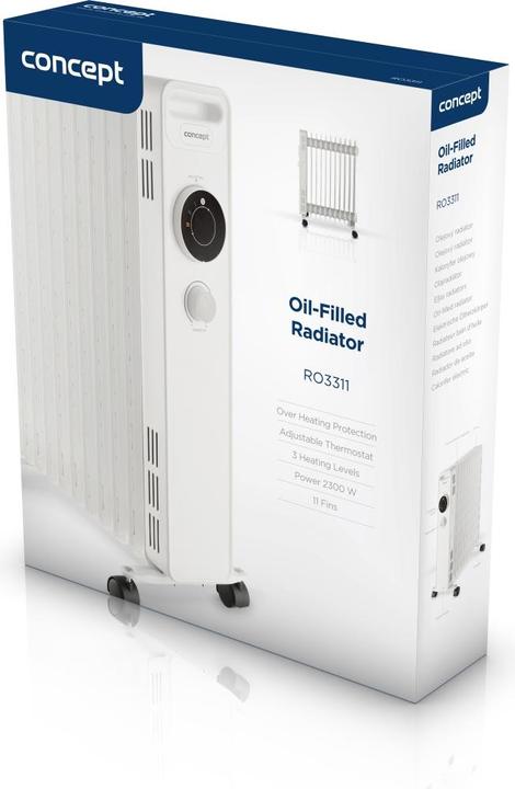 Actual product image Concept RO3311 2300W - Olieradiator / 11 Vinnen / 3 Standen (2300 W)