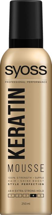 Syoss KERATIN mousse flexible y brillo 250 ml (250 ml, Schaumfestiger)