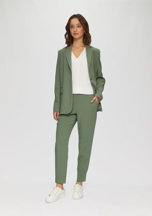 Productafbeelding s.Oliver Indoor-Blazer Longblazer aus Twill mit Reverskragen (46)