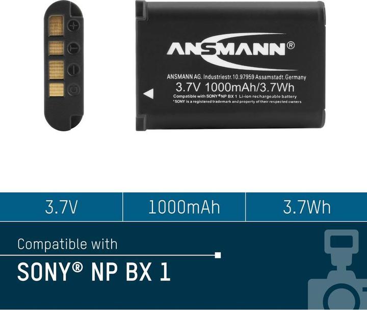 Produktbild Ansmann A-Son NP-BX1 (Kamera Akku)