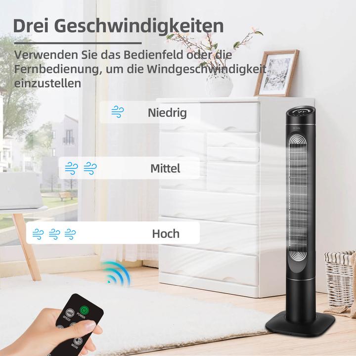 Produktbild Be Cool Turmventilator 85W mit Display (58 dB)