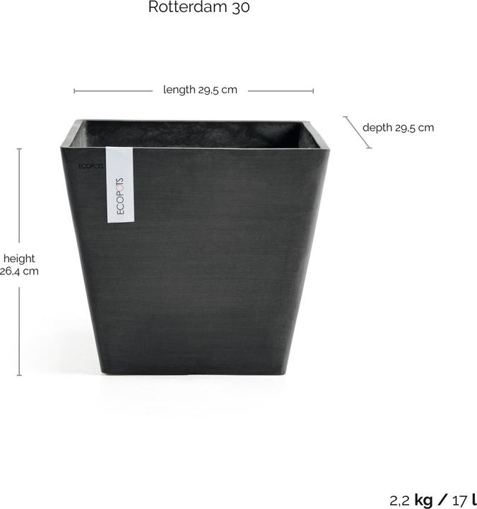 Produktbild Ecopots Rotterdam (30 x 30 x 26 cm)
