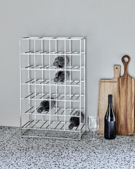 Actual product image House Doctor Shelving unit, HD24, Silver finish (24 bottles, 41 x 20 x 67 cm)