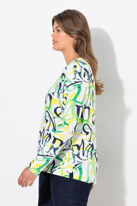 Immagine prodotto Laurasøn Maglia con stampa con lettere, scollo a girocollo, maniche lunghe e OEKO-TEX (40)