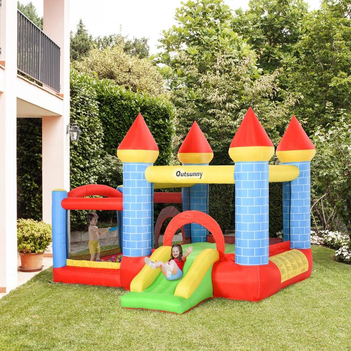 Immagine prodotto Outsunny Castello gonfiabile con scivolo e piscina