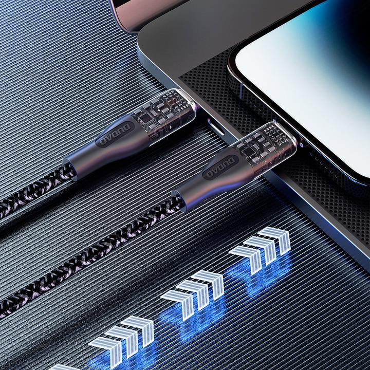 Image du produit Dudao Câble de charge rapide 120W 1m USB-C - USB-C L22C - gris (1 m, USB 2.0, 120 W)