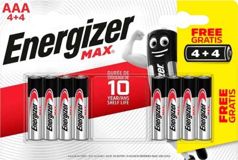 Immagine prodotto Energizer Max Alcalino (8 pz., AAA)
