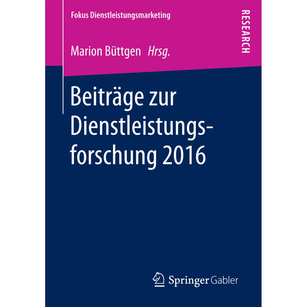 Beiträge zur Dienstleistungsforschung 2016, Fachbücher
