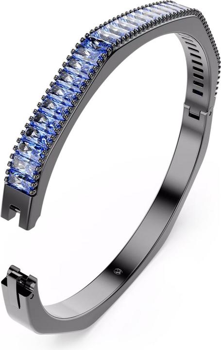 Produktbild Swarovski Matrix Armreif Baguette Schliff Blau Rutheniert (17 cm, Swarovski Metall)