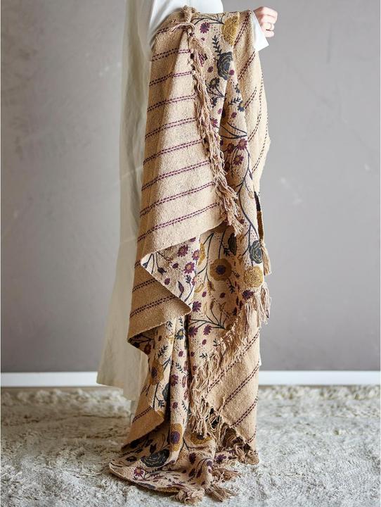 Actual product image Bloomingville - Eydis Throw - Nature - Recycled Cotton (130 x 160 cm)