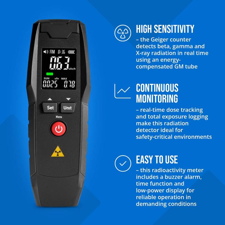 Actual product image Steinberg Geiger Counter - 0.01 - 1000 μSv/h - β, γ, χ radiation