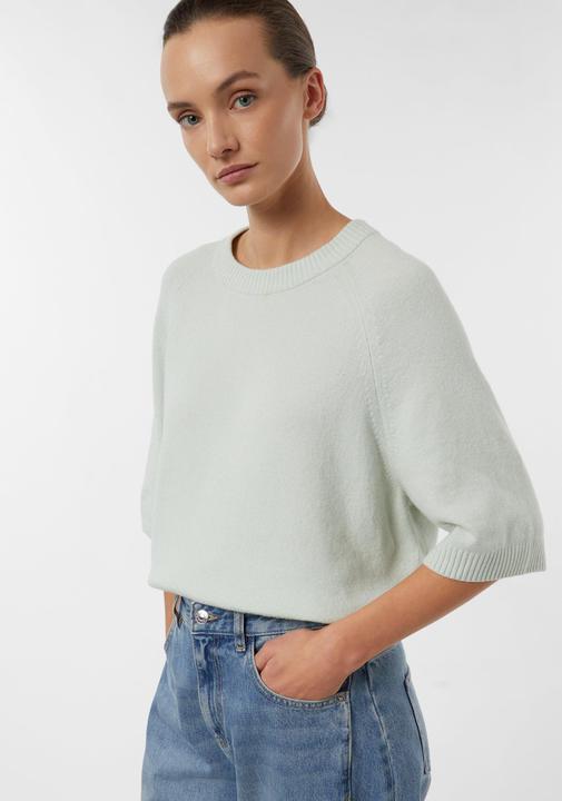 Immagine prodotto Comma Strickpullover Lässiger Cashmere Touch Baumwollmix-Strickpullover mit verlängertem Kurzarm (M)